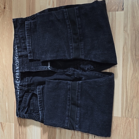 Marithe Francois Girbaud Moto Jeans Mens 32x32 Black Panel Stretch Denim Streetw - Picture 7 of 14